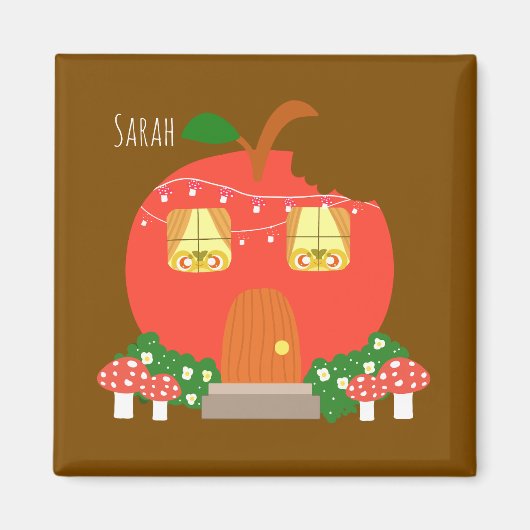 Apple Fruit Frog House Magnet (Vorne)