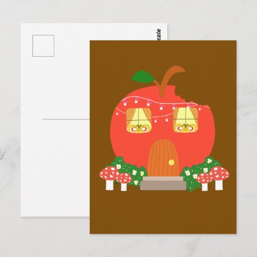 Apple Fruit Frog House Postkarte (Vorne/Hinten)