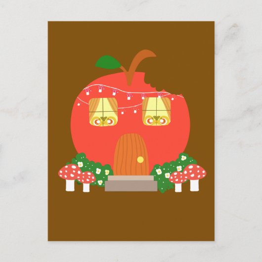 Apple Fruit Frog House Postkarte (Vorderseite)