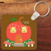 Apple Fruit Frog House Schlüsselanhänger (Rückseite)