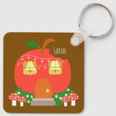 Apple Fruit Frog House Schlüsselanhänger (Rückseite)