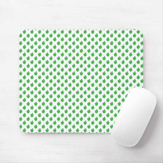 Apple Fruit Green Muster Mousepad (Mit Mouse)