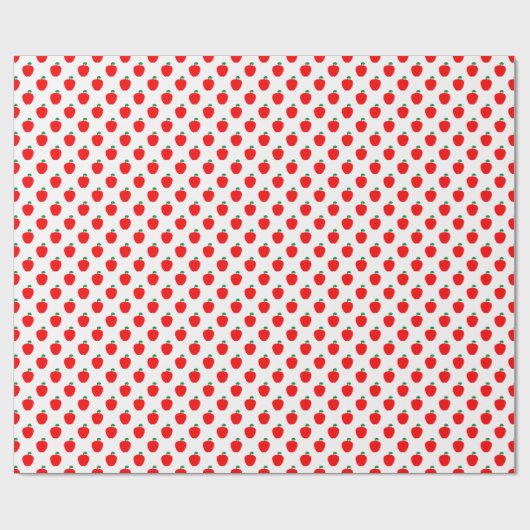 Apple Fruit Red Pattern Geschenkpapier (Flach)