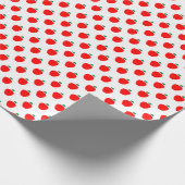 Apple Fruit Red Pattern Geschenkpapier (Ecke)