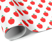 Apple Fruit Red Pattern Geschenkpapier (Rolleneckpunkt)