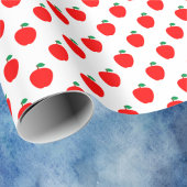 Apple Fruit Red Pattern Geschenkpapier