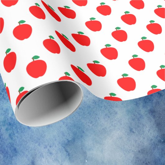 Apple Fruit Red Pattern Geschenkpapier