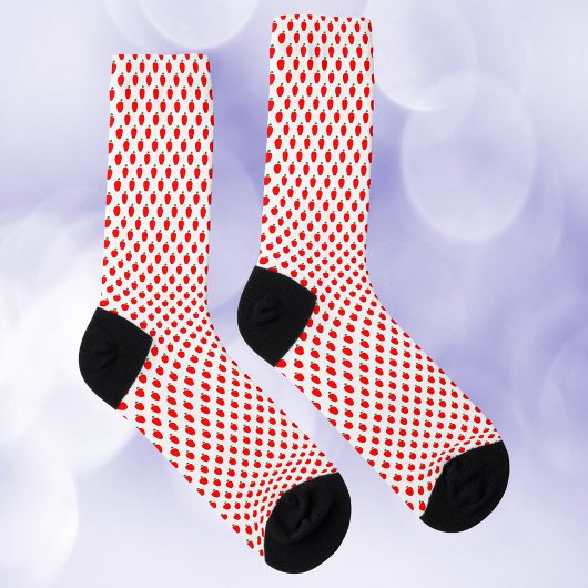 Apple Fruit Red Pattern Socken