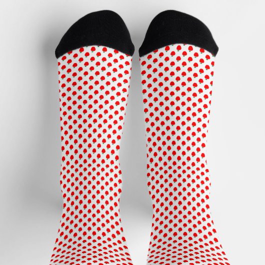 Apple Fruit Red Pattern Socken (Oben)