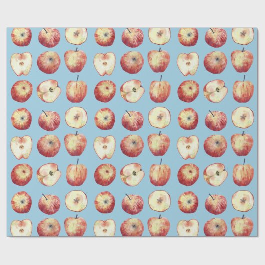 Apple Fruit Watercolor Geschenkpapier (Flach)