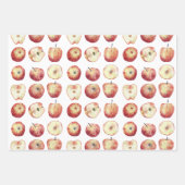 Apple Fruit Watercolor Geschenkpapier Set (Vorderseite)