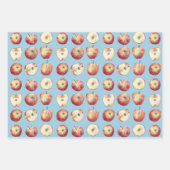 Apple Fruit Watercolor Geschenkpapier Set (Vorderseite)