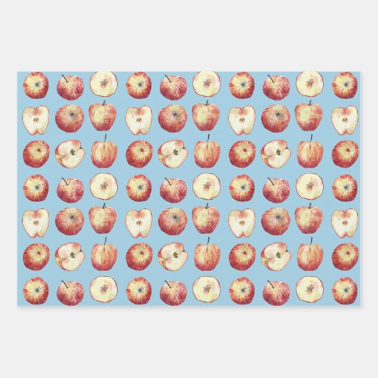 Apple Fruit Watercolor Geschenkpapier Set (Vorderseite)