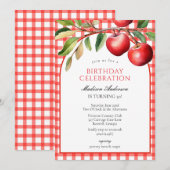 Apple Fruits Birthday Invitation Einladung (Vorne/Hinten)