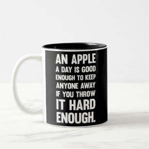 Apple Funny Zitat. sarkastischer Witz sarkasti Zweifarbige Tasse