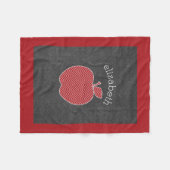 Apple für benutzerdefinierte Lehrer mit trendy Zic Fleecedecke (Vorderseite (Horizontal))