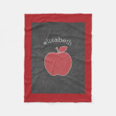 Apple für benutzerdefinierte Lehrer mit trendy Zic Fleecedecke (Vorderseite)