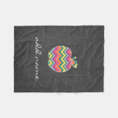 Apple für benutzerdefinierte Lehrer mit trendy Zic Fleecedecke (Vorderseite (Horizontal))