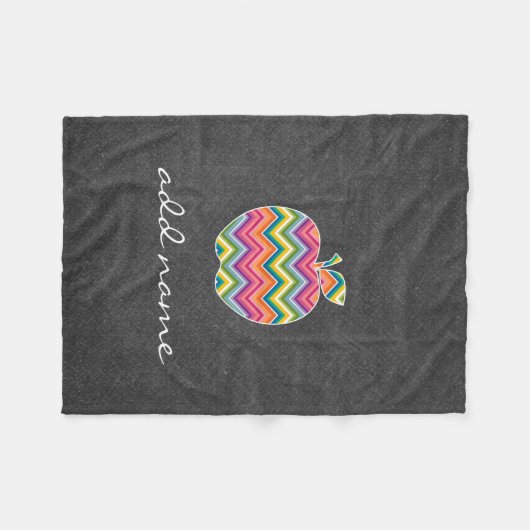 Apple für benutzerdefinierte Lehrer mit trendy Zic Fleecedecke (Vorderseite (Horizontal))