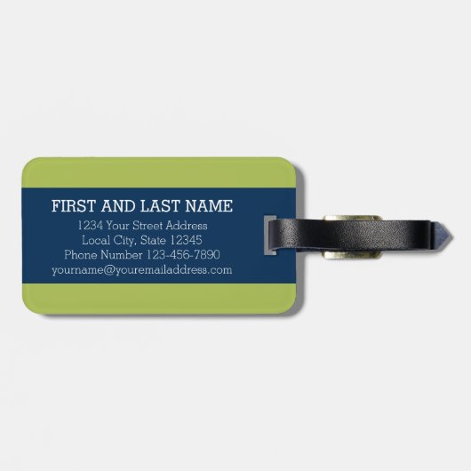 Apple für benutzerdefinierte Lehrer mit trendy Zic Gepäckanhänger (Rückseite horizontal)