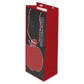 Apple für benutzerdefinierte Lehrer mit trendy Zic Geschenktüte Für Weinflaschen (Vorderseite Schrägansicht)