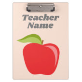 Apple für benutzerdefinierte Lehrer mit trendy Zic Klemmbrett (Vorderseite)