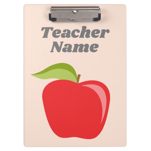 Apple für benutzerdefinierte Lehrer mit trendy Zic Klemmbrett (Vorderseite)