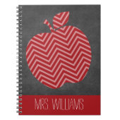 Apple für benutzerdefinierte Lehrer mit trendy Zic Notizblock (Vorderseite)