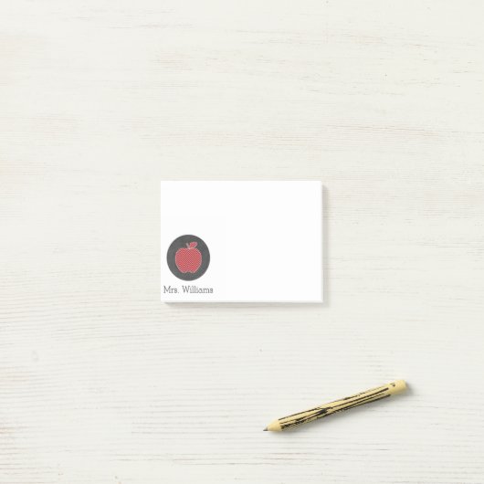 Apple für benutzerdefinierte Lehrer mit trendy Zic Post-it Klebezettel (Auf Schreibtisch)