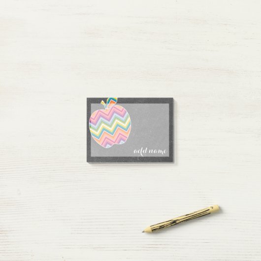 Apple für benutzerdefinierte Lehrer mit trendy Zic Post-it Klebezettel (Auf Schreibtisch)