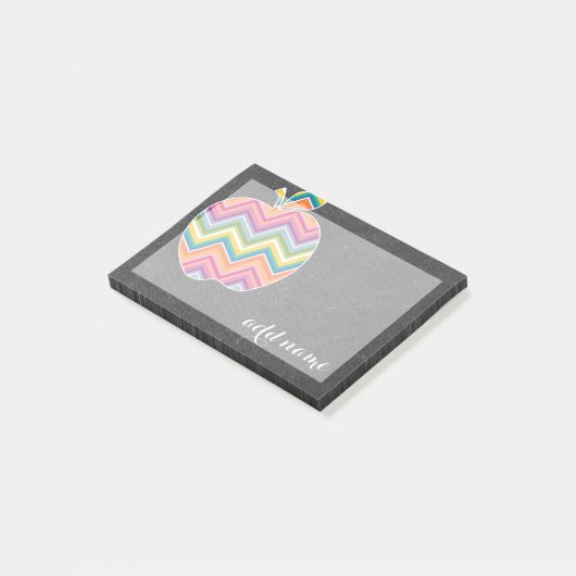 Apple für benutzerdefinierte Lehrer mit trendy Zic Post-it Klebezettel (angewinkelt)