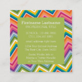 Apple für benutzerdefinierte Lehrer mit trendy Zic Quadratische Visitenkarte (Rückseite)