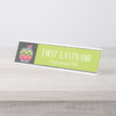 Apple für benutzerdefinierte Lehrer mit trendy Zic Schreibtischnamensplakette (Vorderseite )