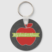 Apple für benutzerdefinierte Lehrer - Schriftart m Schlüsselanhänger (Vorderseite)