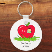 Apple für den Lehrer für den besten Lehrer Schlüsselanhänger (Vorderseite)
