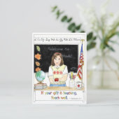 Apple für den Lehrer Inspiration Postkarte (Stehend Vorderseite)