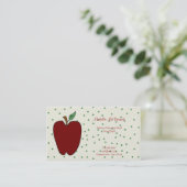 Apple für die Lehrer-Visitenkarte Visitenkarte (Stehend Vorderseite)