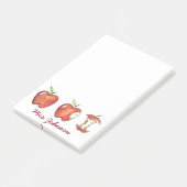 Apple für die Lehrerin Äpfel Geschenk Post-it Klebezettel (angewinkelt)