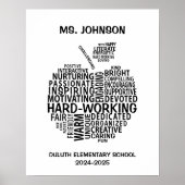 Apple für die personalisierte Lehrerbewertung Poster (Vorne)