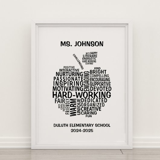 Apple für die personalisierte Lehrerbewertung Poster