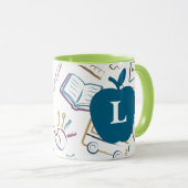Apple für die Teacher Custom Monogram Tasse (VorderseiteRechts)