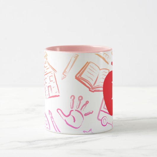 Apple für die Teacher Custom Monogram Tasse (Zentrum)