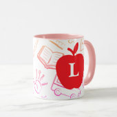 Apple für die Teacher Custom Monogram Tasse (VorderseiteRechts)