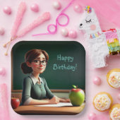 Apple für Lehrer Geburtstag Pappteller (Party)