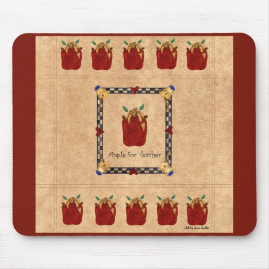 Apple for Teacher Mousepad (Vorne)