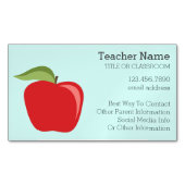 Apple für maßgeschneiderte Lehrer mit modernem App Magnetische Visitenkarte (Vorderseite)