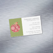 Apple für maßgeschneiderte Lehrer mit trendy flora Magnetische Visitenkarte (Beispiel)