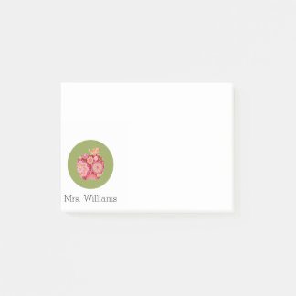Apple für maßgeschneiderte Lehrer mit trendy flora Post-it Klebezettel