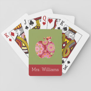 Apple für maßgeschneiderte Lehrer mit trendy flora Spielkarten