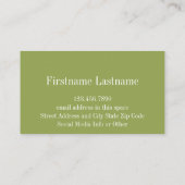 Apple für maßgeschneiderte Lehrer mit trendy flora Visitenkarte (Rückseite)